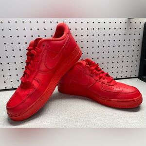 Nike Air Force 1 ‘07 LV8 Low Triple Red Sneakers CW6999-600 Mens Sz 11